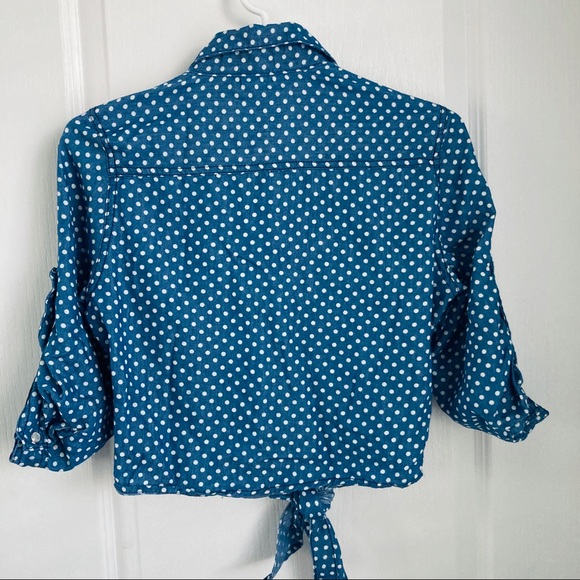 Vintage denim polka dot crop top S - Picture 3 of 4
